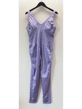 Victoria's Secret Pink Lilac Satin Seamless Plunge Jumpsuit Women Size XXL